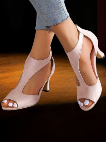 Mavis | orthopädische Sandalen Damen modern mit orthopädischem Fußbett und Reißverschluss Riemenverschluss | Rosa 4