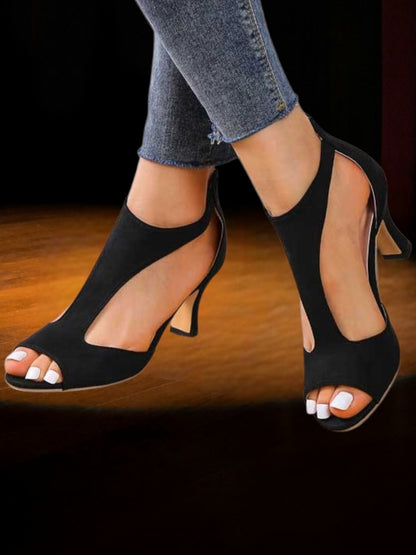 Mavis | orthopädische Sandalen Damen modern mit orthopädischem Fußbett und Reißverschluss Riemenverschluss | Schwarz
