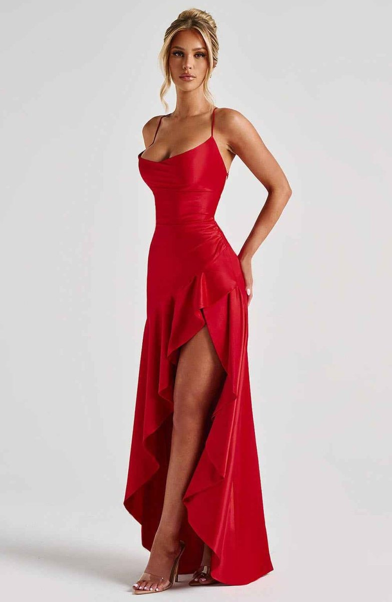 Maxikleid mit Rüschenabschluss 2