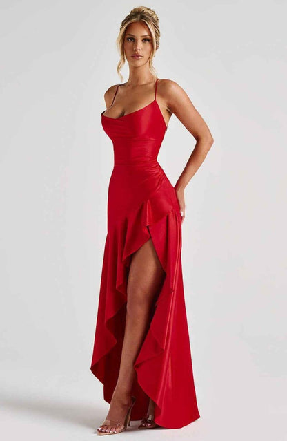 Maxikleid mit Rüschenabschluss 2