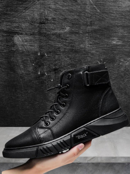 Maximilian | Bequeme schwarze Lederschuhe für Herren mit Gummisohle und modischem Design |  Schwarz 6