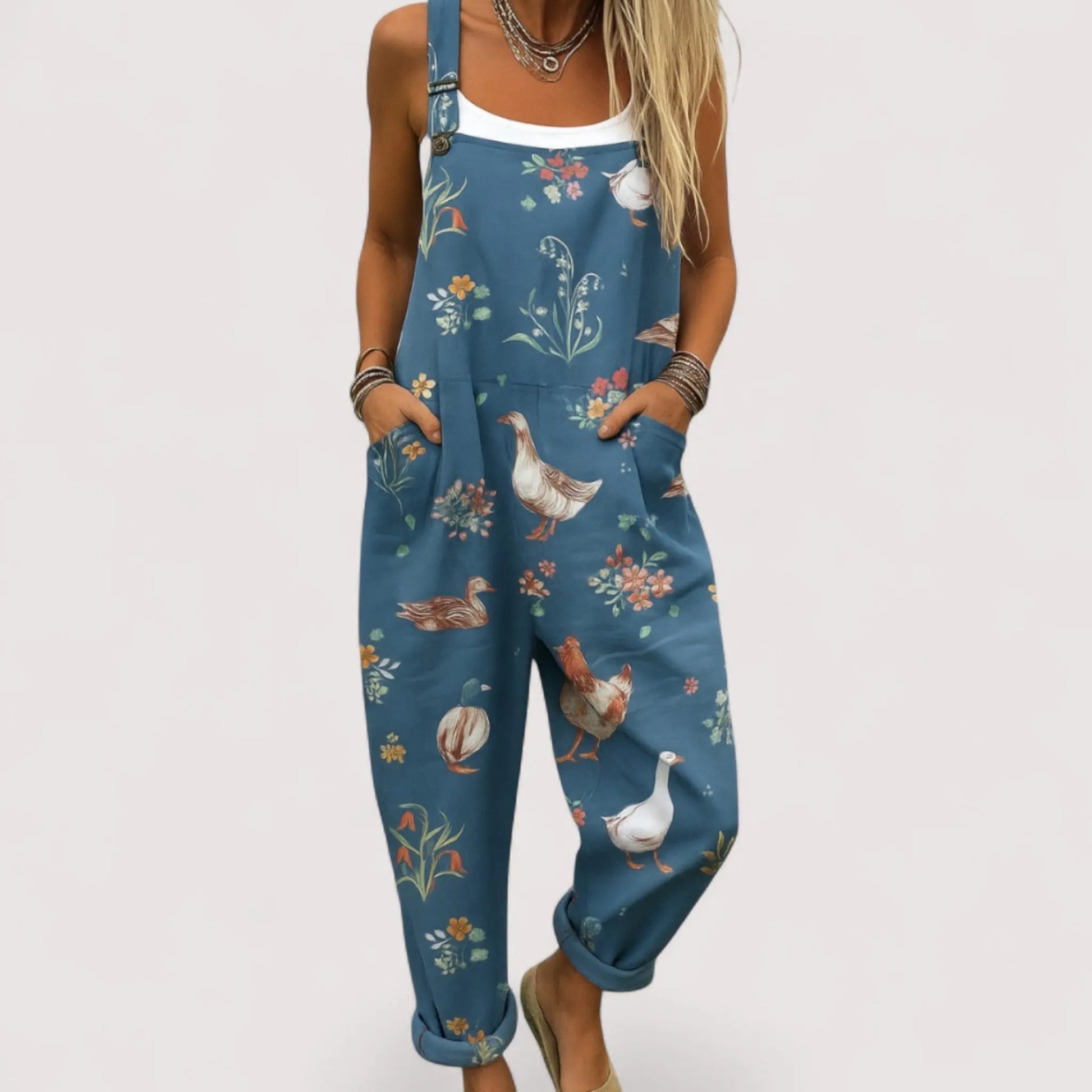 Overall Jumpsuit Damen | Floraler Print & Lässiger Schnitt