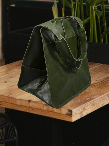 Mia | Elegante Handtasche Damen aus hochwertigem Leder mit großer Kapazität und modernem Design | Grun 3