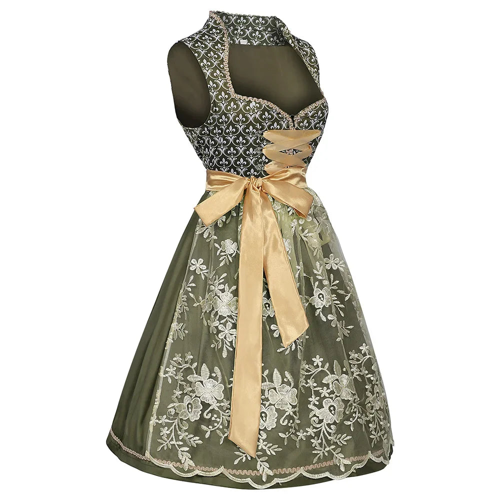 Midi-Dirndlkleid | Gemustertes Mieder | Oktoberfest 1
