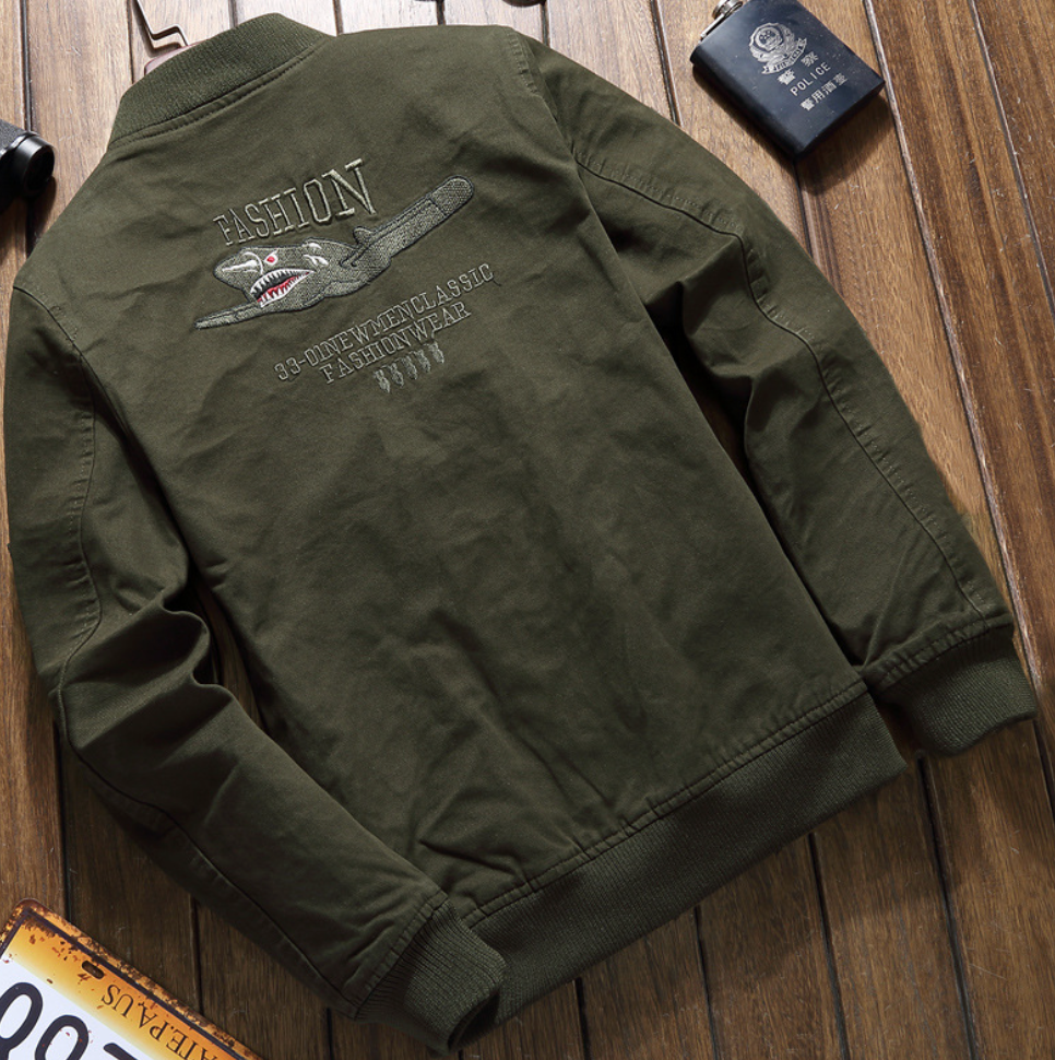 Militärjacke für Herren | Strapazierfähiges Design mit Aufnähern 1