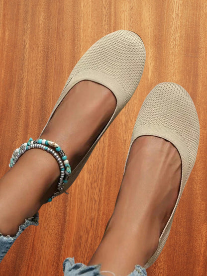 Mina| Atmungsaktive Rutschfeste Schuhe mit Orthopädischer Unterstützung und Elastischem Design | Beige2