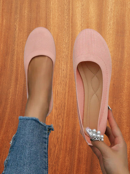 Mina| Atmungsaktive Rutschfeste Schuhe mit Orthopädischer Unterstützung und Elastischem Design | Rosa