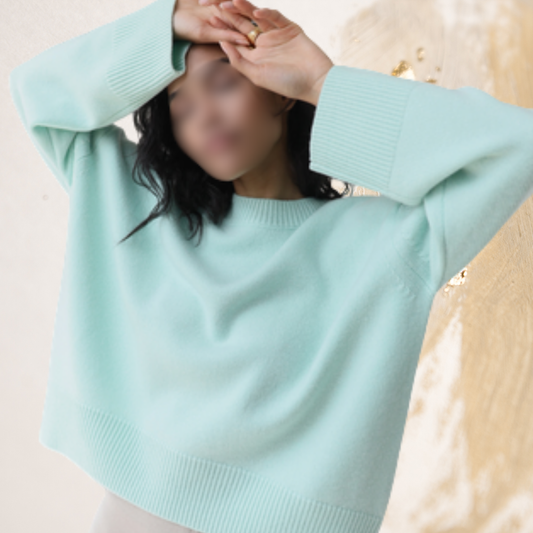 Minimalistische Rundhals Strickjacke Damen – Hochwertiger, Weicher Stoff in Vielseitigen Farben | Hellgrun