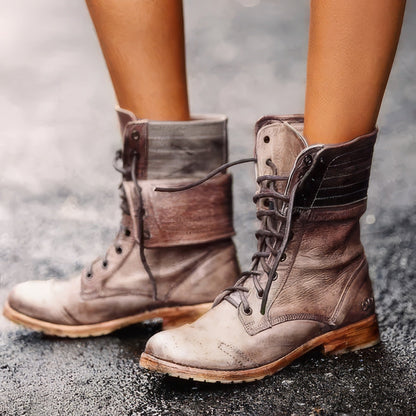 ModeParisienne® Birgit – Zeitlose und gemütliche Retro-Lederstiefel