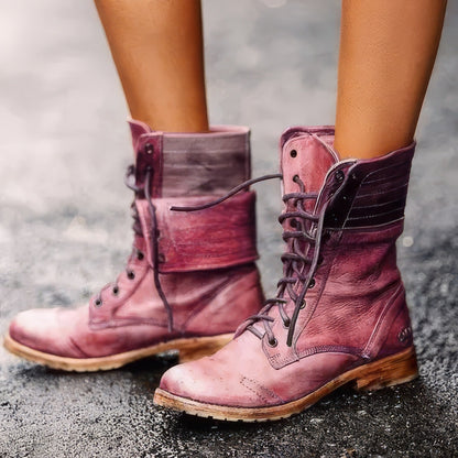 ModeParisienne® Birgit – Zeitlose und gemütliche Retro-Lederstiefel
