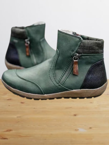 Moira | Premium Wasserdichte Stiefel mit Reißverschluss und Ergonomischer Bogenunterstützung für Damen | Grun