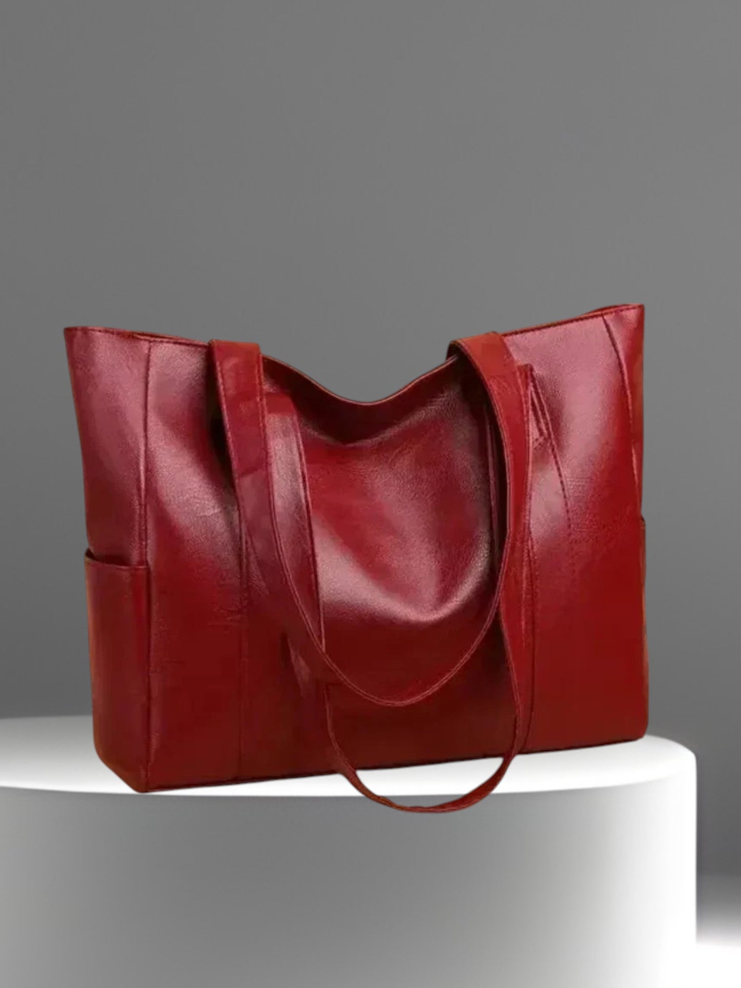Nora | Minimalistische Umhängetasche Damen aus weichem Leder, handgefertigt, elegantes Design, vielseitig einsetzbar | Bordeaux