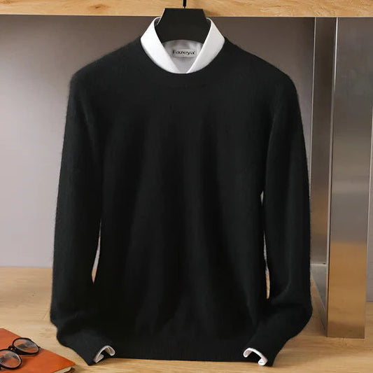 O-Ausschnitt Kaschmirpullover für Herren | Leicht 0