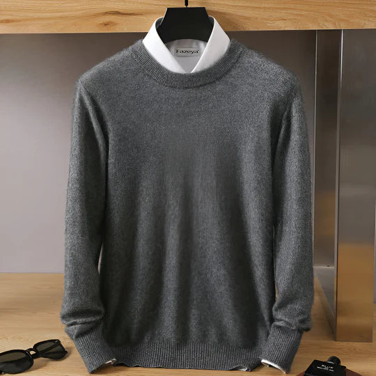 O-Ausschnitt Kaschmirpullover für Herren | Leicht 12
