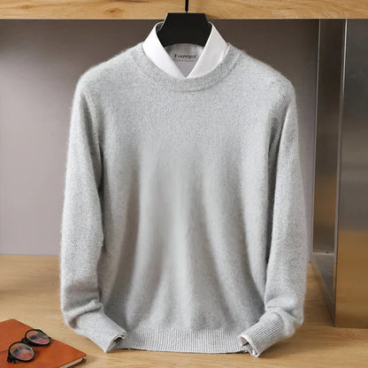 O-Ausschnitt Kaschmirpullover für Herren | Leicht