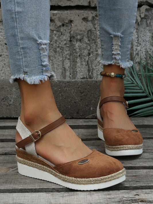 Espadrilles Damen | Keilabsatz & Knöchelriemen