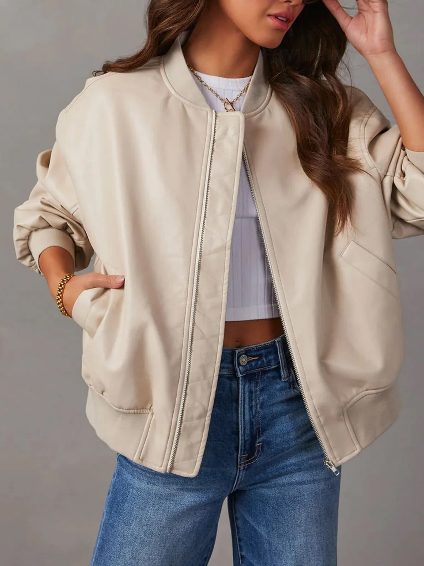 Oversize-Bomberjacke für Damen | Hüftlang 2