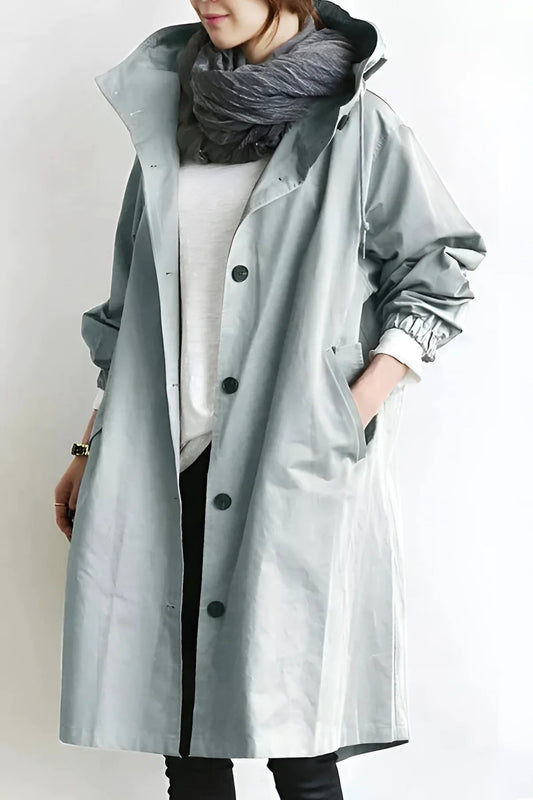 Oversize-Kapuzenmantel für Damen | Wasserdicht 0