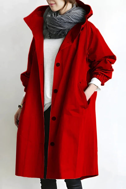 Oversize-Kapuzenmantel für Damen | Wasserdicht