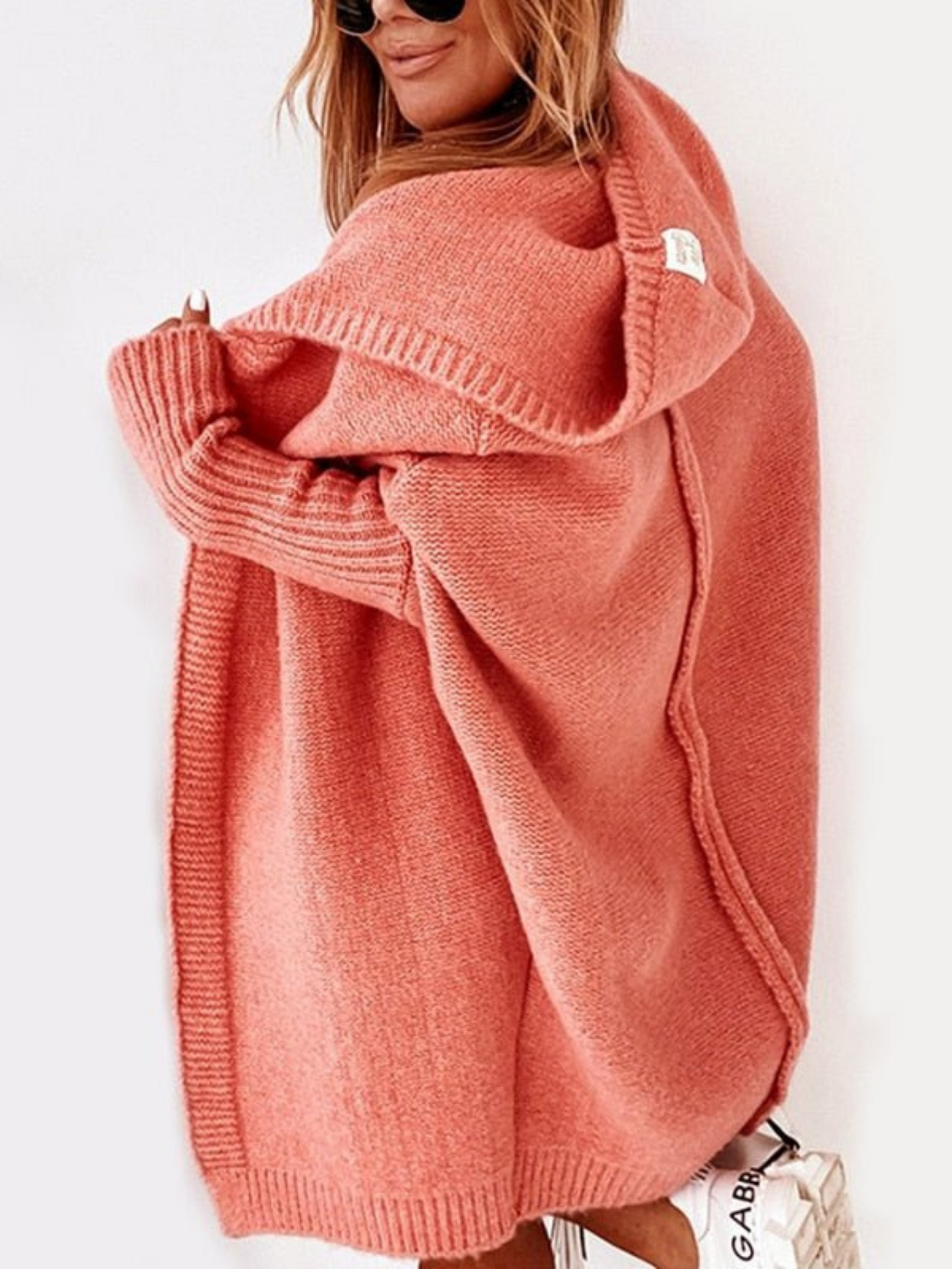 Oversize-Strickjacke mit Kapuze für Damen | Lang 3
