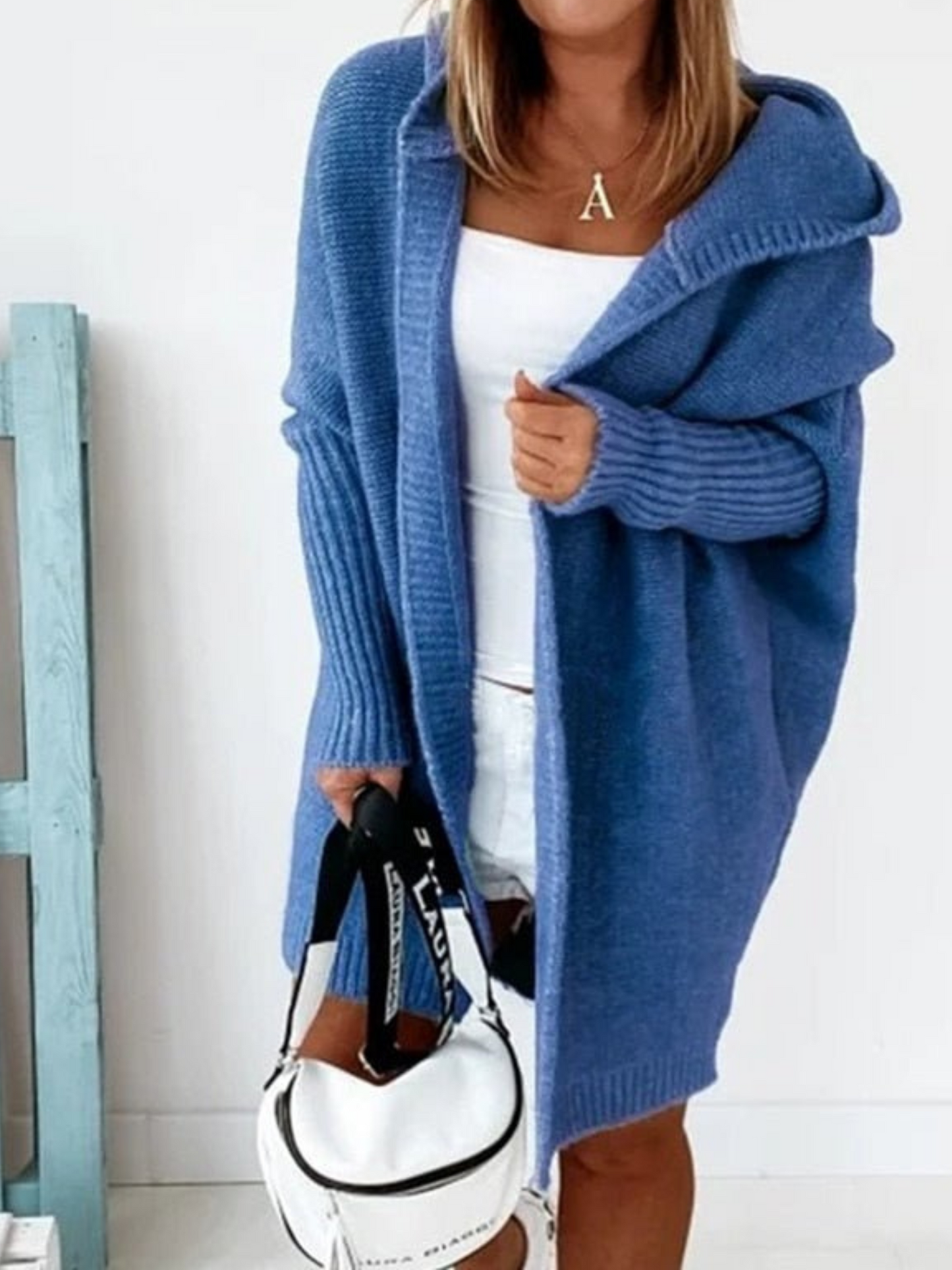Oversize-Strickjacke mit Kapuze für Damen | Lang 6