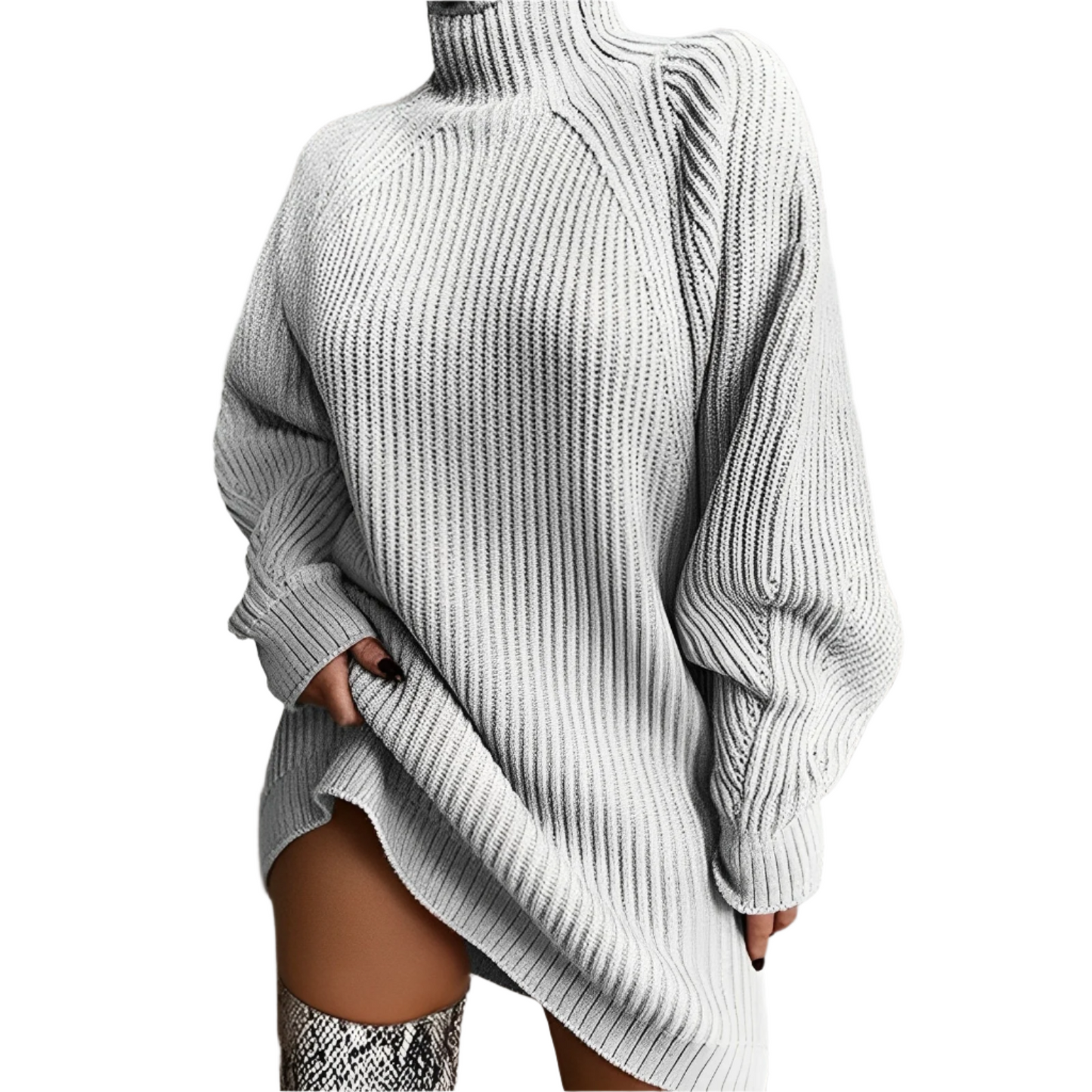 Oversize Pullover Damen, Oversized, Hoher Kragen | Winter 1