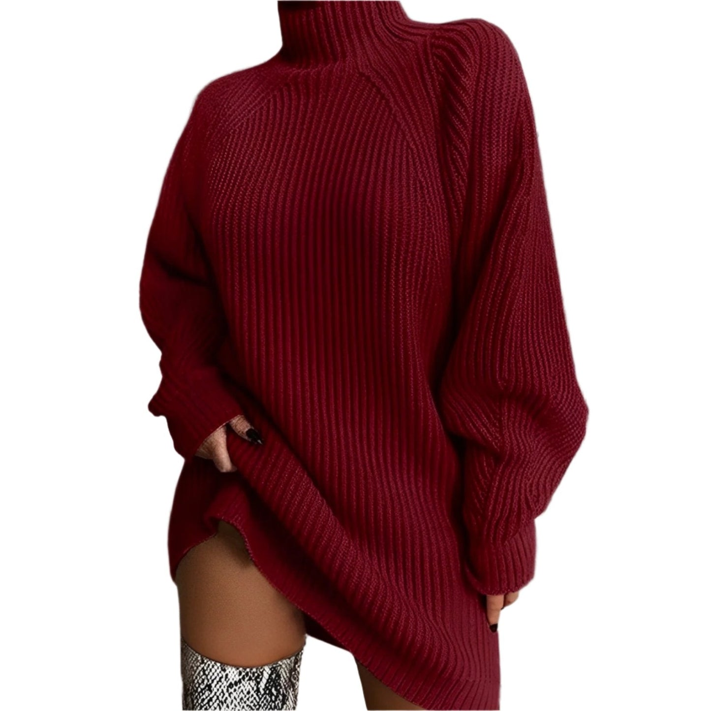 Oversize Pullover Damen, Oversized, Hoher Kragen | Winter 3