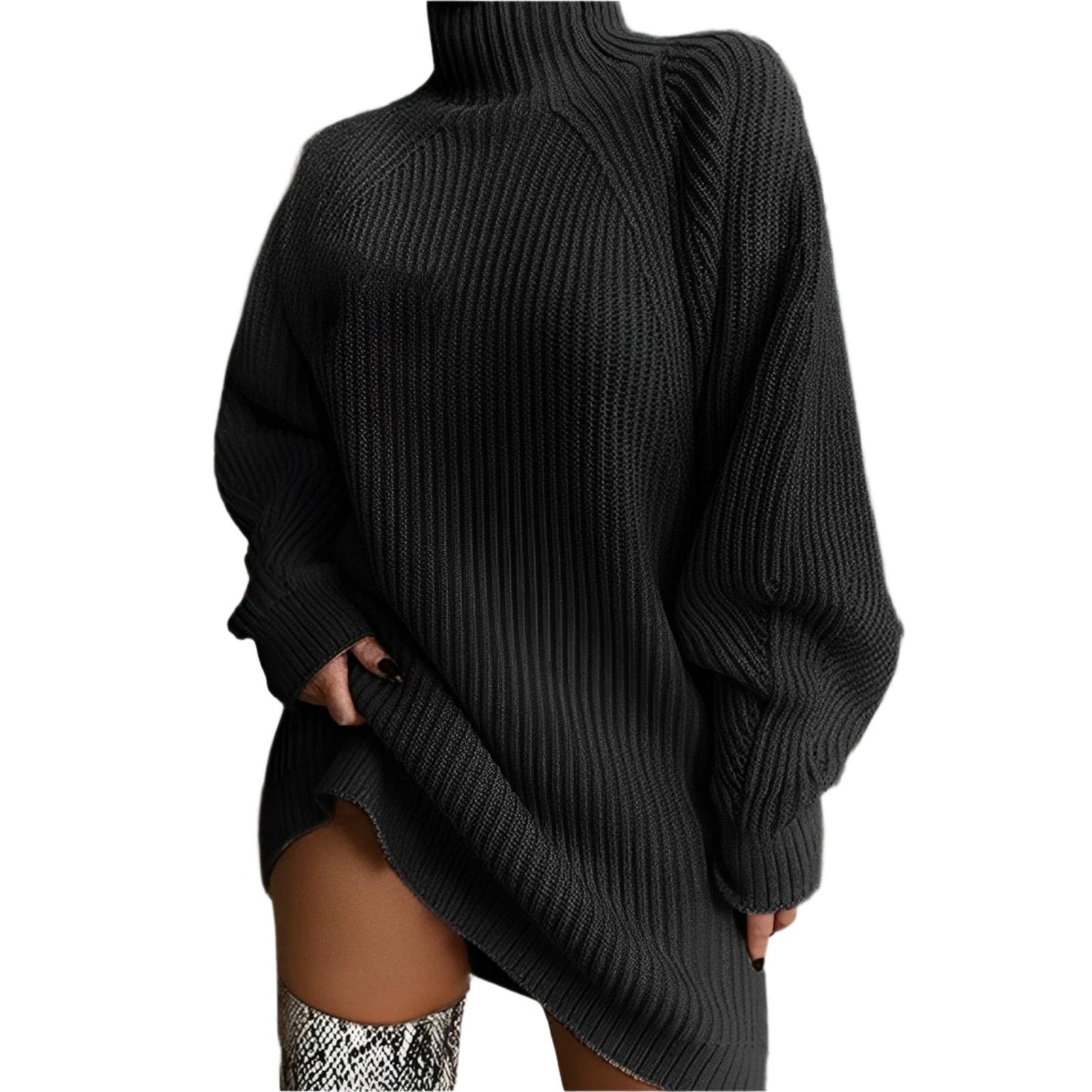 Oversize Pullover Damen, Oversized, Hoher Kragen | Winter 4