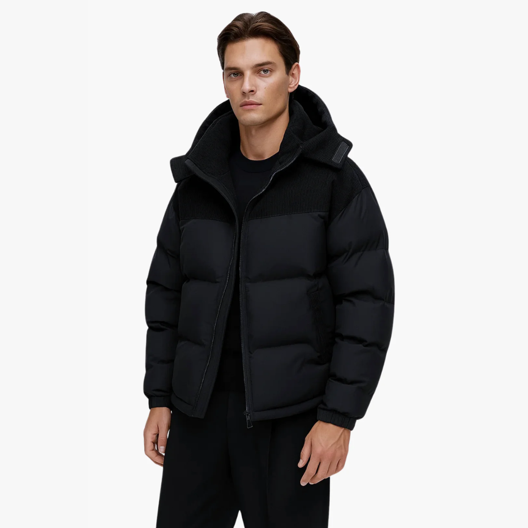 Pufferjacke für Herren, Isoliert, Mit Kapuze | Winter 1