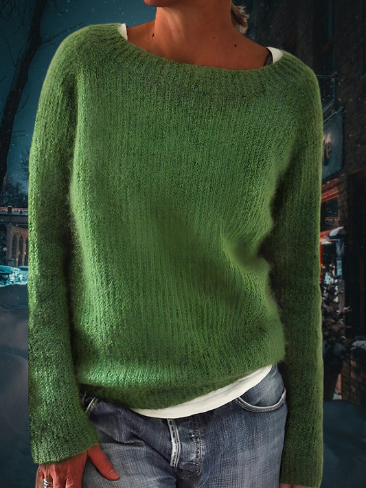 Pullover aus weicher Baumwollmischung | Grün 0