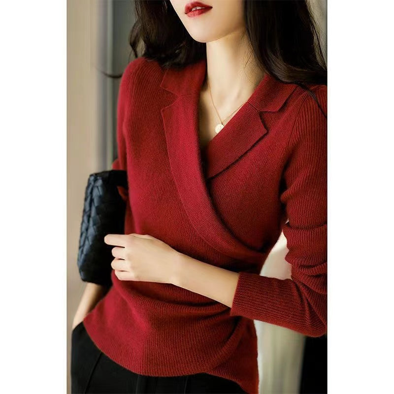Pullover mit Peter-Pan-Kragen für Damen | Asymmetrisches Design 2