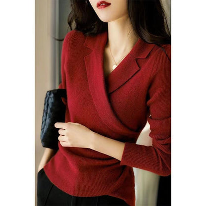 Pullover mit Peter-Pan-Kragen für Damen | Asymmetrisches Design 2