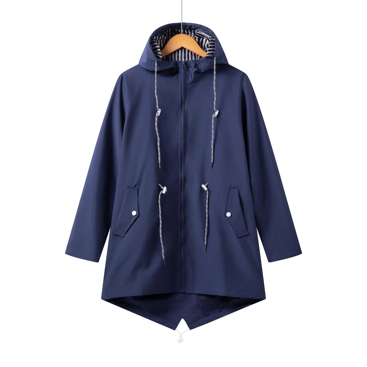 Regenjacke für Damen, wasserdicht, mit Kapuze, reguläre Passform 2
