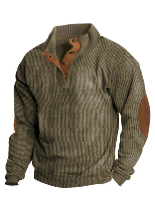 Rippenpullover für Herren | Geknöpfter Kragen 0