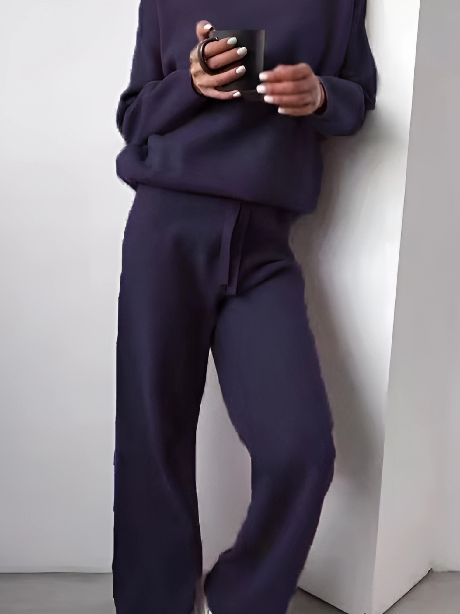 Rollkragen-Lounge-Set für Damen | Weiche Baumwolle