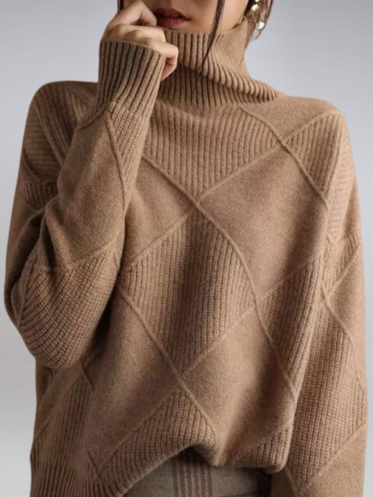 Rollkragenpullover Damen | Strickmuster 1