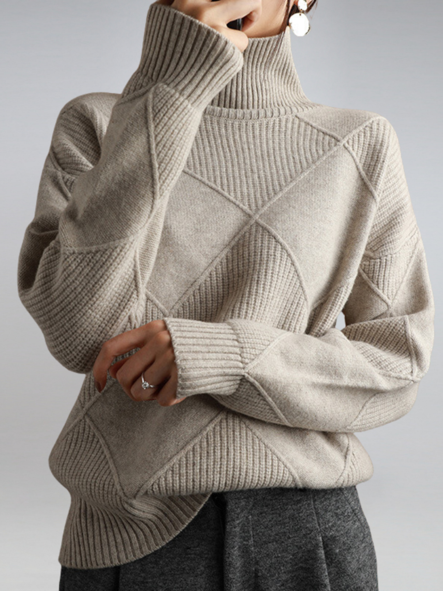 Rollkragenpullover Damen | Strickmuster 2