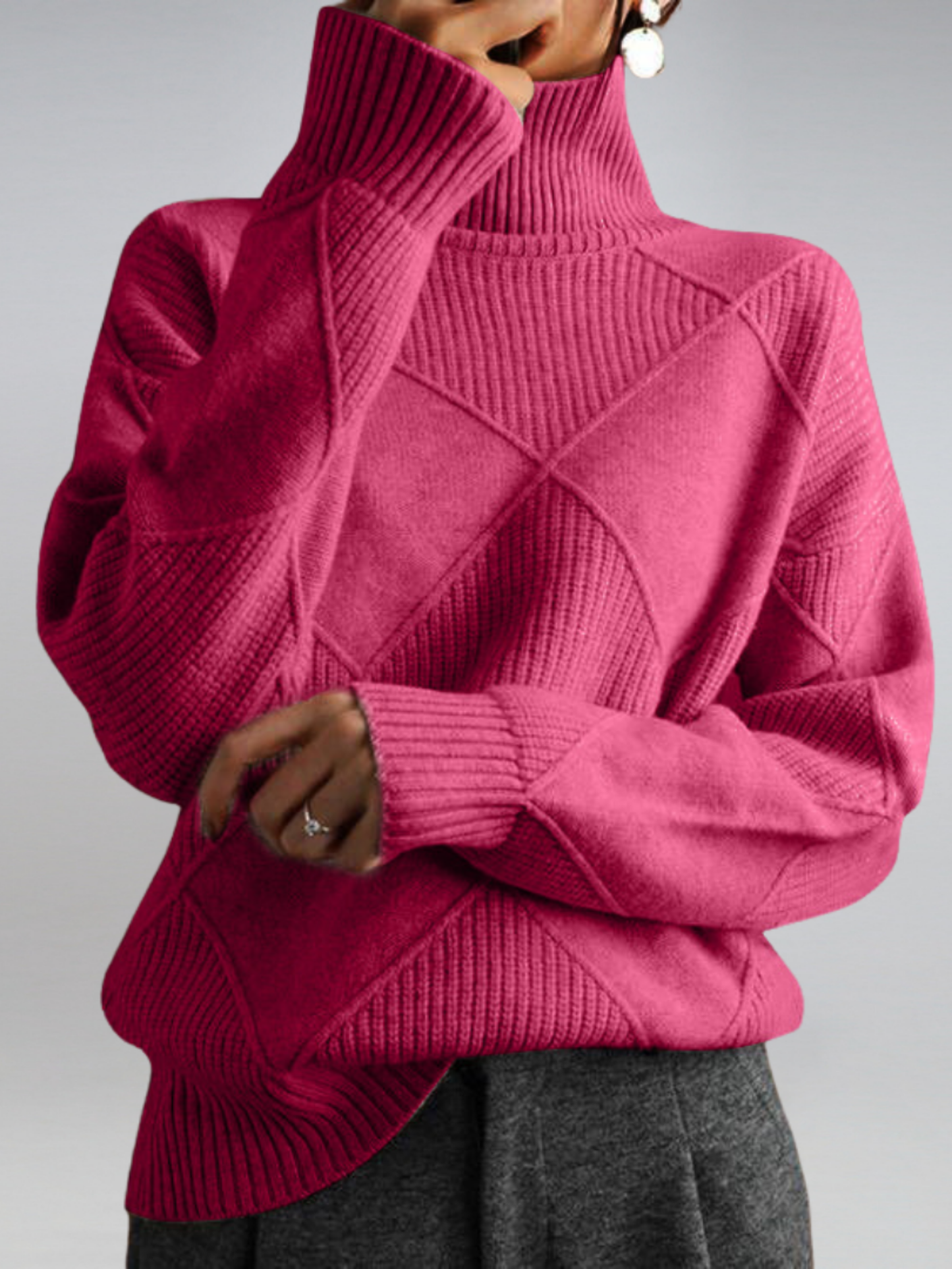 Rollkragenpullover Damen | Strickmuster 6