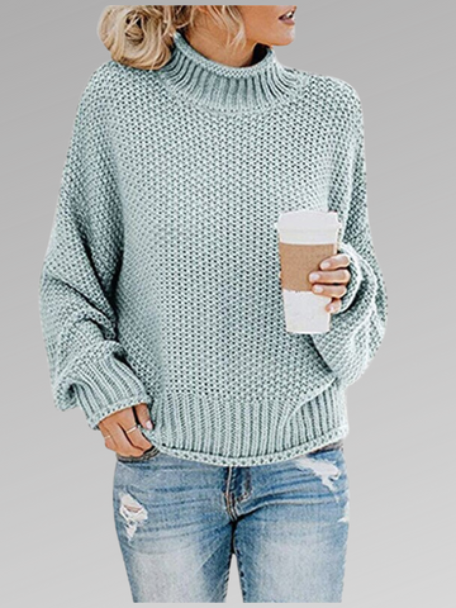 Rollkragenpullover Damen | Weicher Strick 0