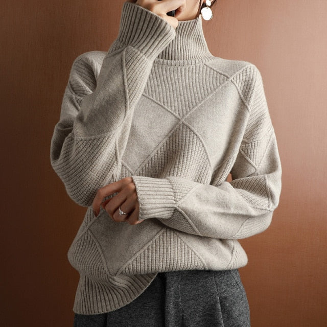 Rollkragenpullover Damen | Hochwertige Passform, Gestrickt | Winter 4