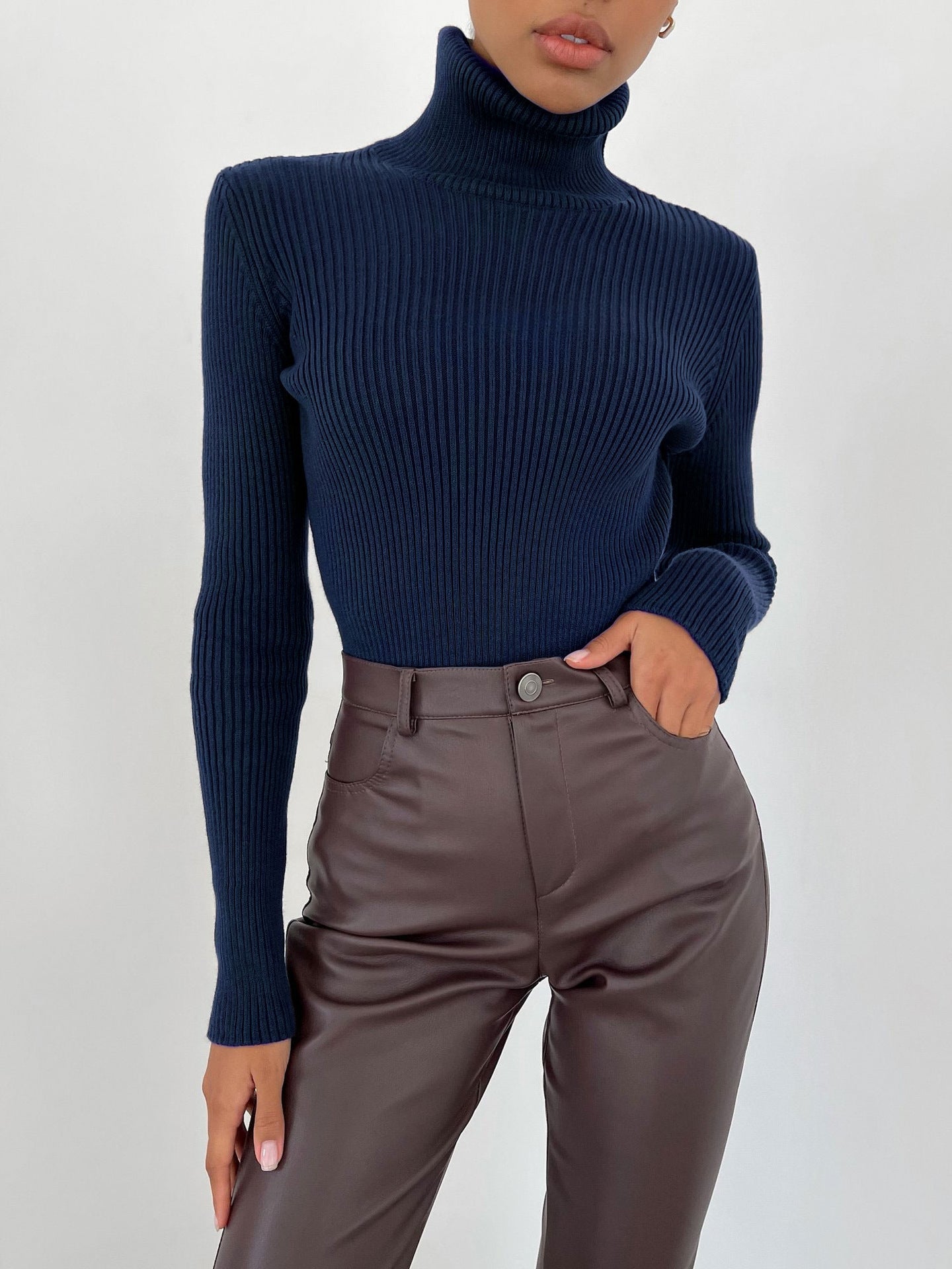 Rollkragenpullover Damen | Knitted, Casual | Winter 14