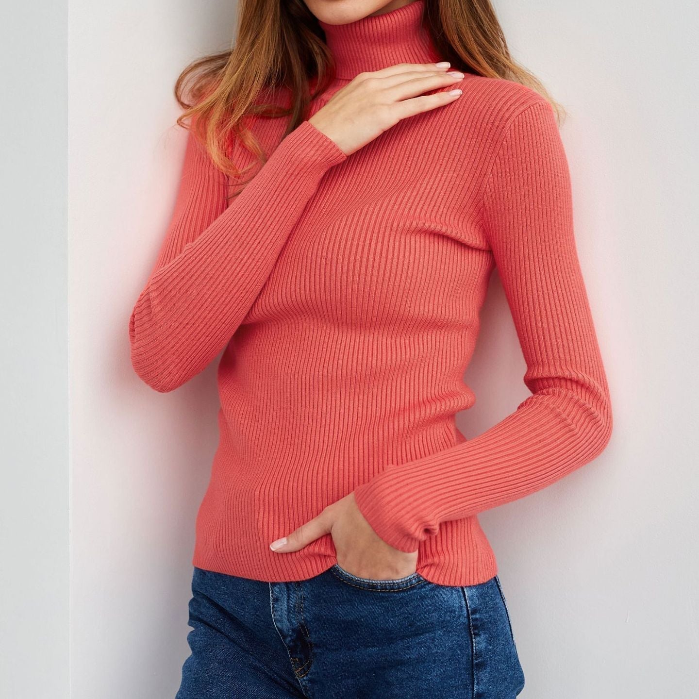 Rollkragenpullover Damen | Knitted, Casual | Winter 15