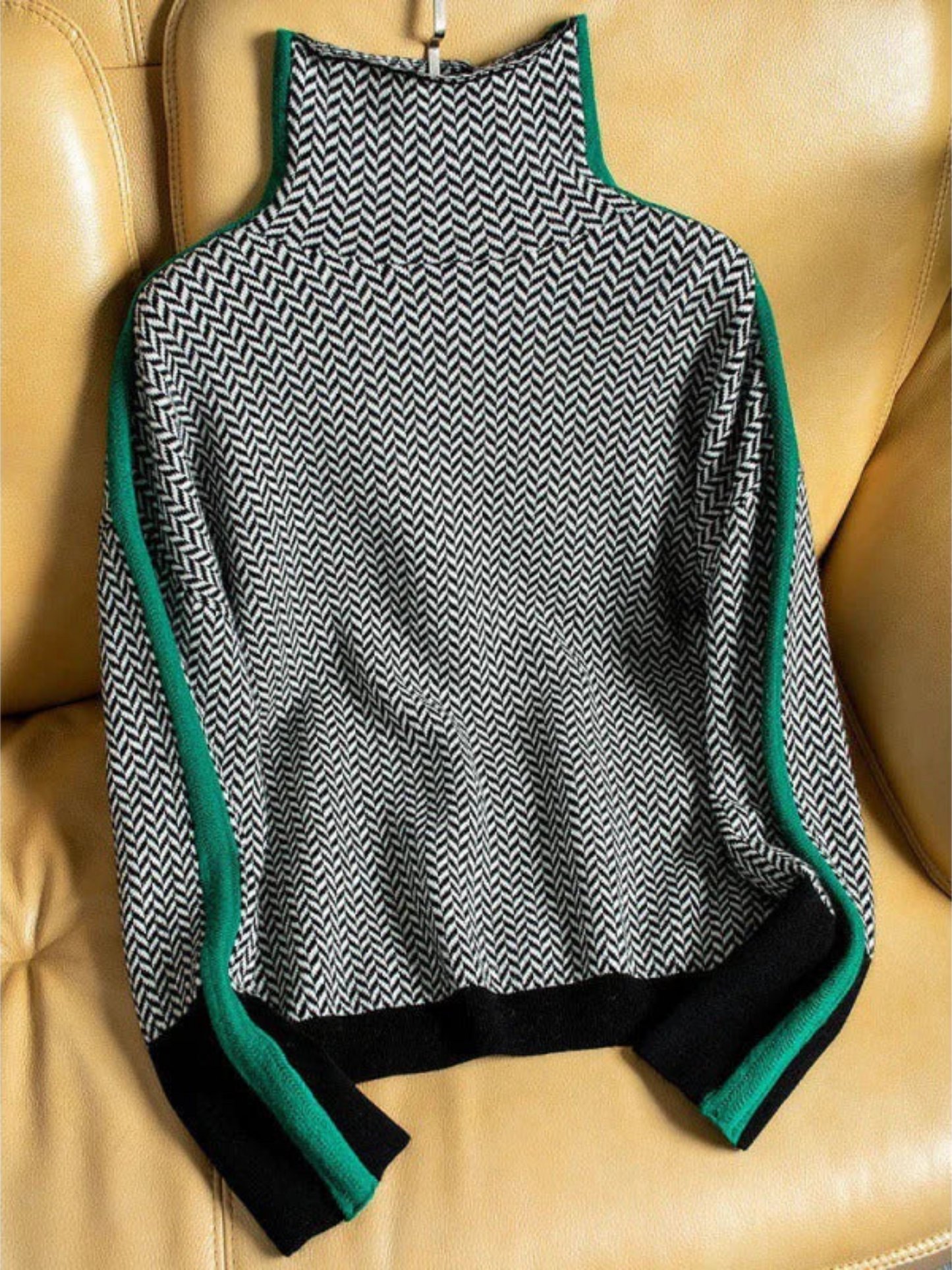 Rollkragenpullover für Damen | Geometrischer Druck 2