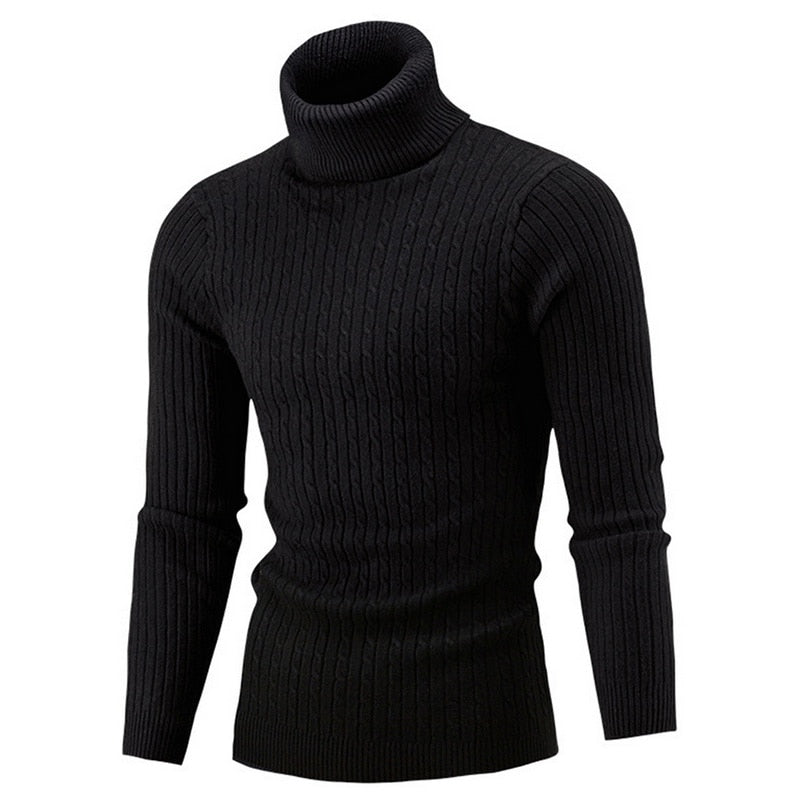 Rollkragenpullover für Herren, tailliert, wärmeisolierend