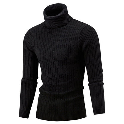 Rollkragenpullover für Herren, tailliert, wärmeisolierend