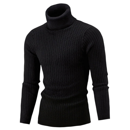 Rollkragenpullover für Herren, tailliert, wärmeisolierend