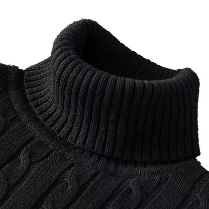 Rollkragenpullover für Herren, tailliert, wärmeisolierend