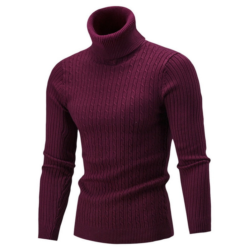Rollkragenpullover für Herren, tailliert, wärmeisolierend