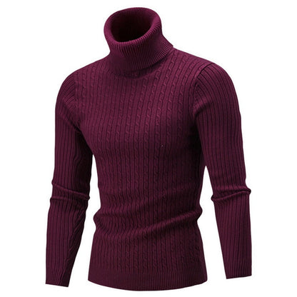 Rollkragenpullover für Herren, tailliert, wärmeisolierend