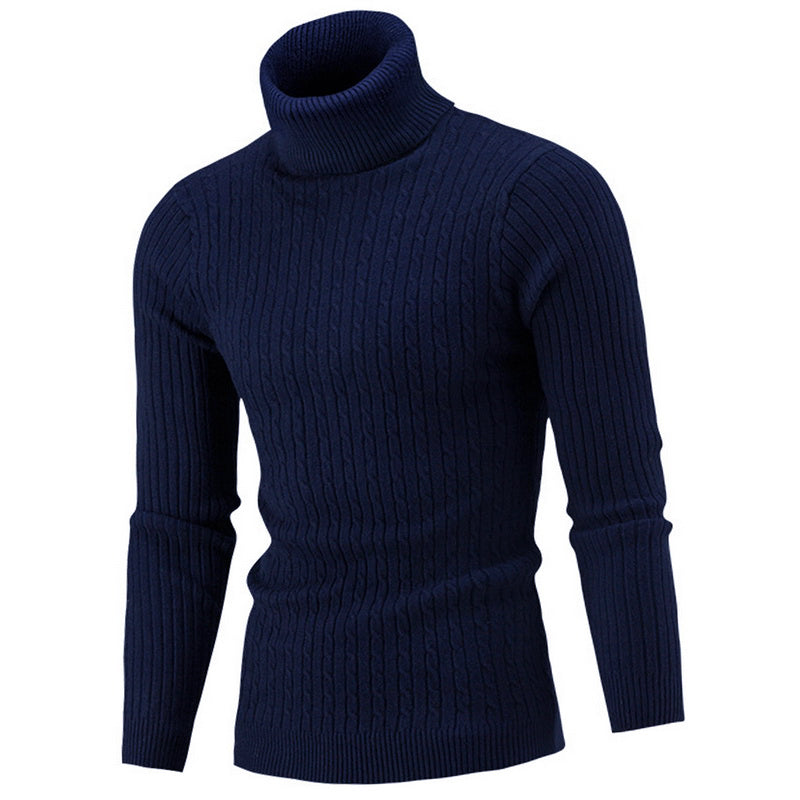 Rollkragenpullover für Herren, tailliert, wärmeisolierend